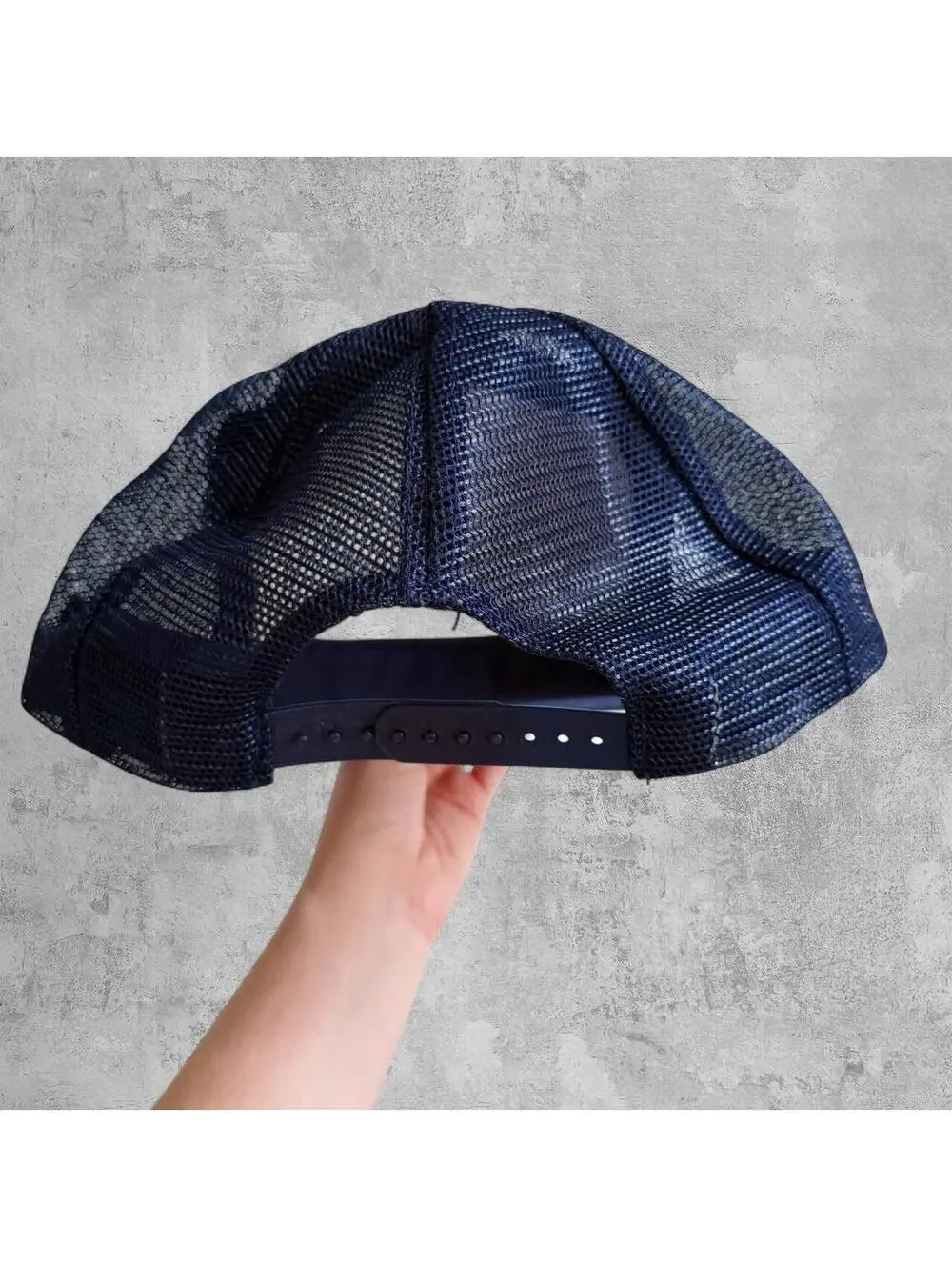 Vtg 90s Doherty's Tremont Service Center Trucker Hat Navy Snapback